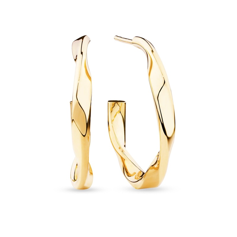 Twist Hoop Earrings in 9ct Yellow Gold