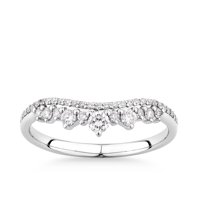 0.30ct TW Fancy Diamond Tiara Band in 9ct White Gold