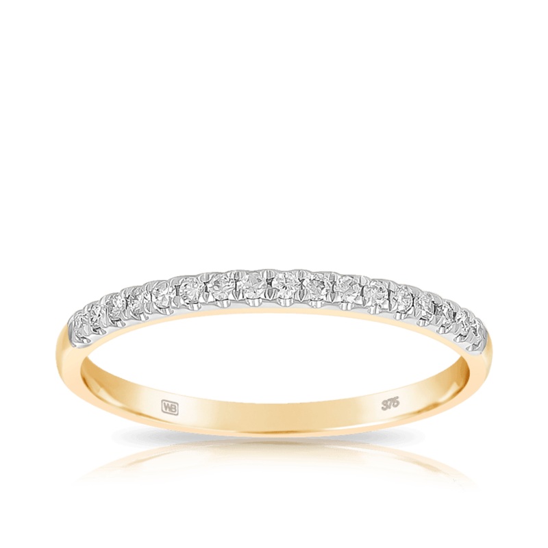 0.15ct TW Diamond Wedding & Anniversary Band in 9ct Yellow Gold