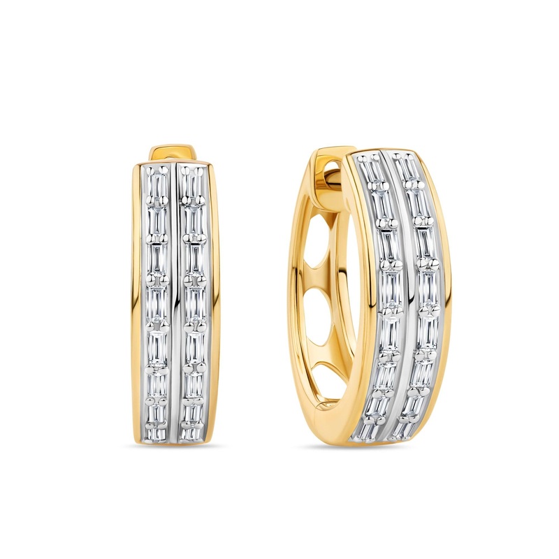 0.15ct TW Diamond Huggies in 9ct Yellow Gold