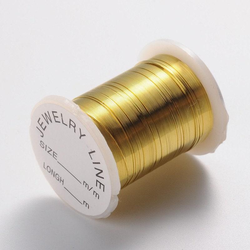 0.3mm gold plated copper wire, x1 spool of 10 meters (G6184)