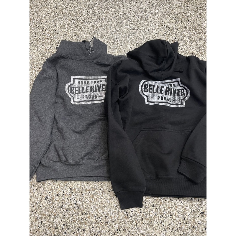Hometown Belle River Proud Hoodie Charcoal
