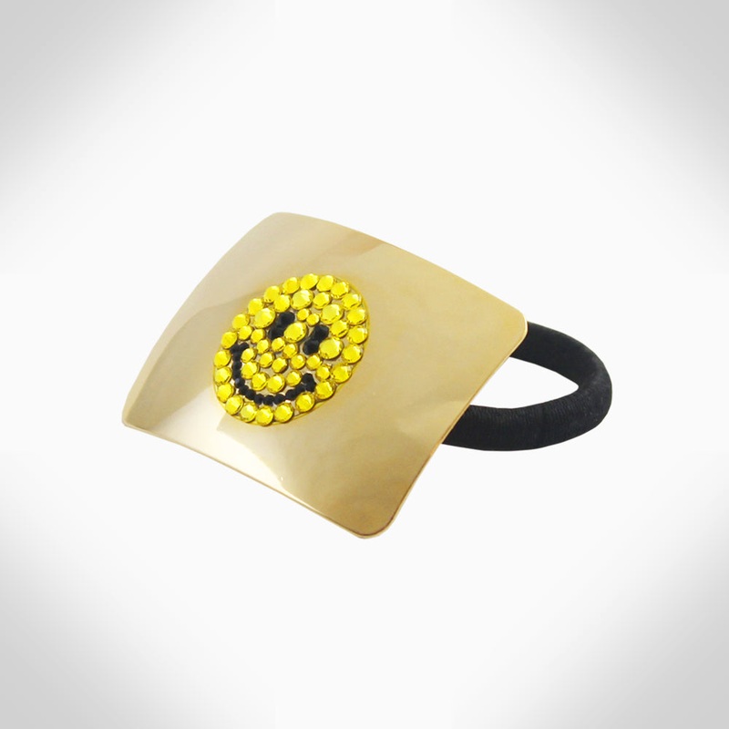 SMILEY FACE METAL HAIR TIE – HC5