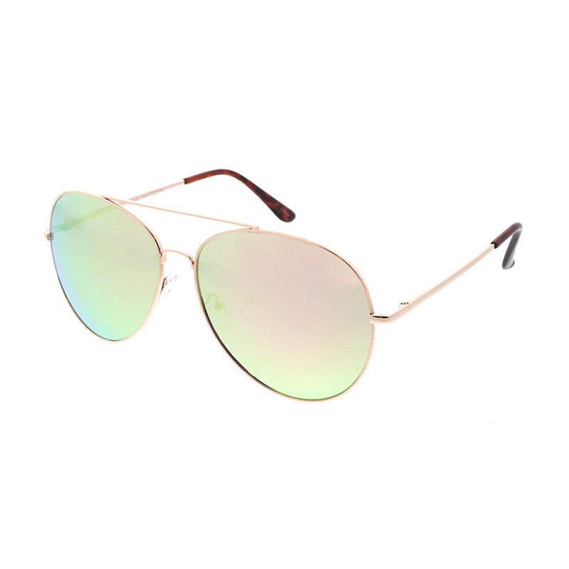 4102RV/MH Unisex Oversized Metal Aviator w/ Color Mirror Lens