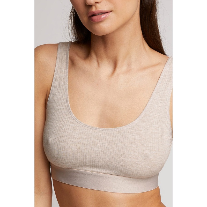 Whipped Bra Top in Sand 0 Sand Single
