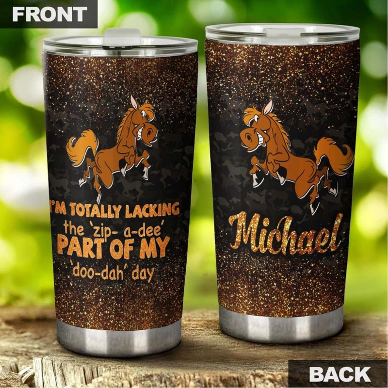 Horse I Am Totally Horse Lover Funny Horse Personalized Tumbler-Horse present for her-gift for horse lover horse rider for horseman